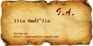Ilia Amália névjegykártya